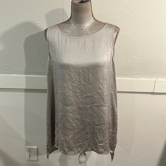 Eileen Fisher Tops - Eileen Fisher silver tank top, size large